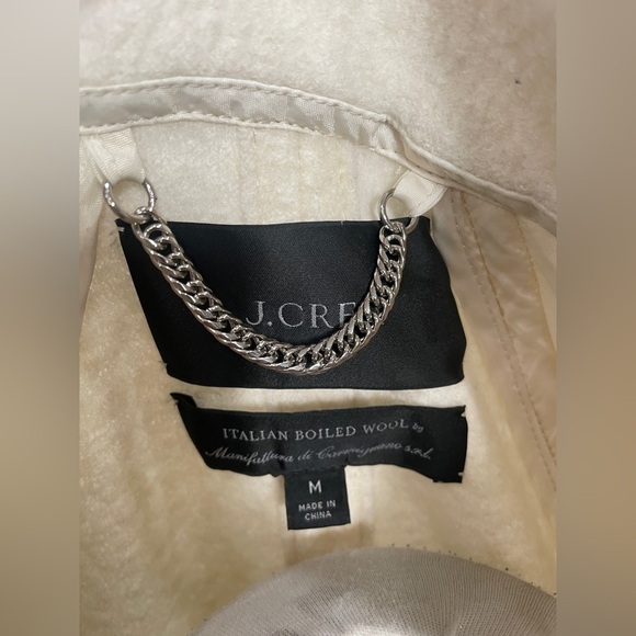 J Crew Italian Boiled Wool Ivory Coat - Picture 5 of 5